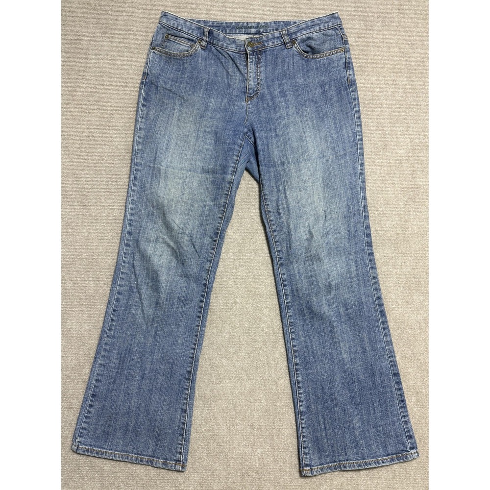 Michael Kors Jeans Womens 12 Bootcut Embroidered MK Pockets Medium Wash Denim